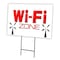 Signmission Wi-fi Zone Yard Sign & Stake outdoor plastic coroplast window, C-1824 Wi-Fi Zone C-1824 Wi-Fi Zone - alternate 1